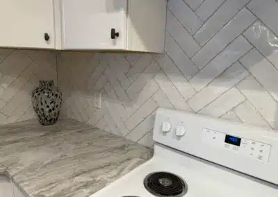 Herringbone Tile Backsplash